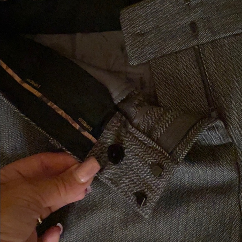 Express Herringbone Pinstriped Slacks. - image 4